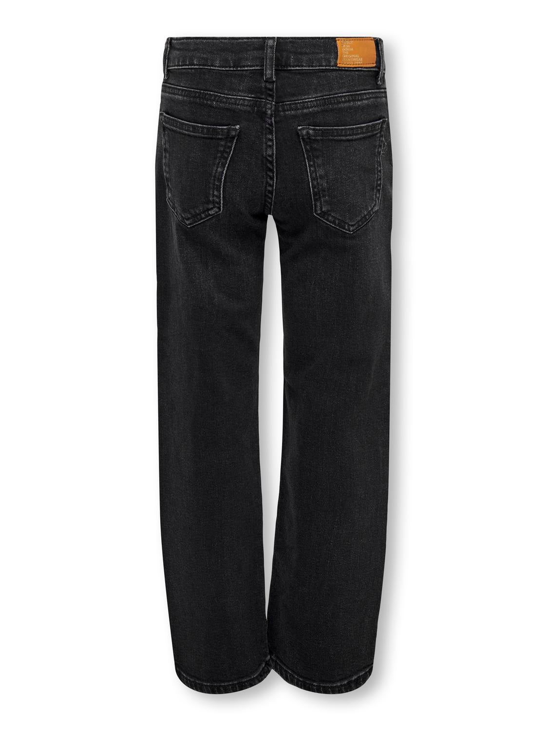 KOGMEGAN Weiter Beinschnitt Jeans Washed Black