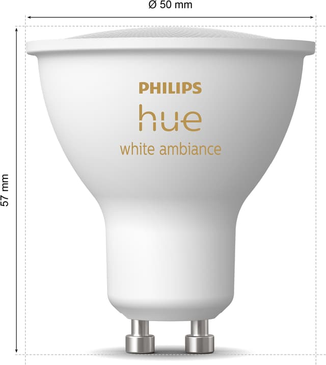 Philips Hue LED-pære GU10 4,2W (2-pak)