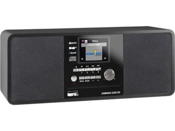 Imperial DABMAN i200 CD, Digital, DAB ,FM,UKW, Afspiller, CD, 20 W, 7,62 cm (3