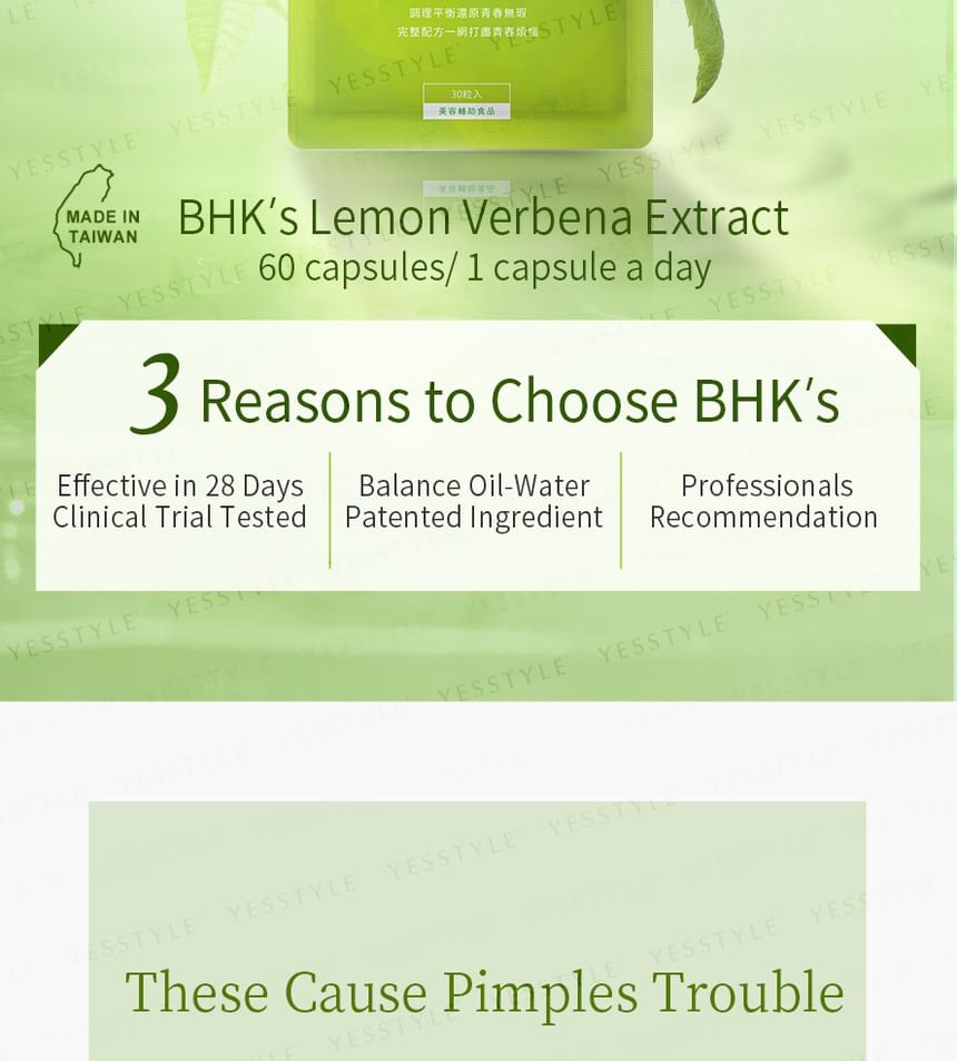 BHK's - Gepatenteerde citroenverbena met vitamine C + zinkcapsules