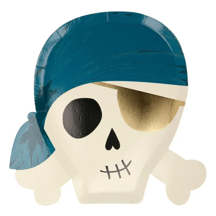 Meri Meri Assiettes en carton Pirates - Set de 8