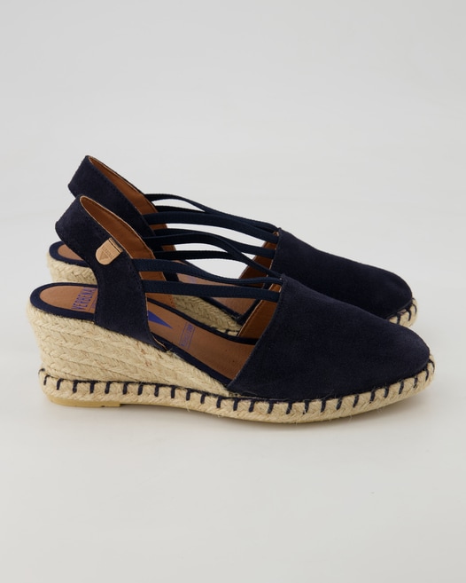 Verbenas Maika Serraje Wedges in Blau