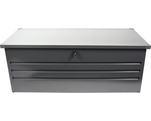 Bellavista Home and Garden opbergbox 600L, 165 x 70 x 62 cm, staal, grijs, deksel met gasveren en afsluitbaar
