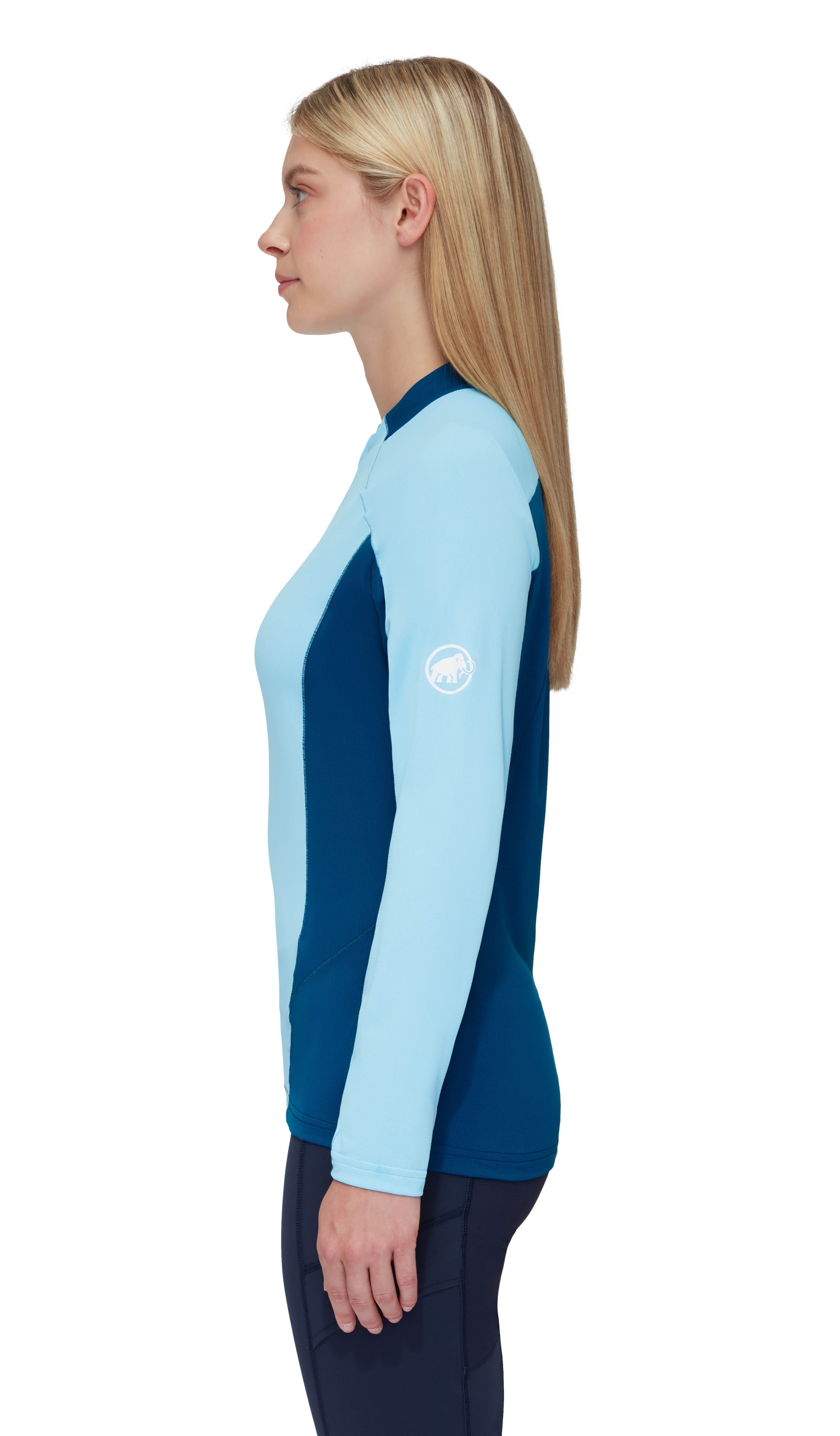 Aenergy FL Half Zip Longsleeve Dame Cool Blue/Deep Ice