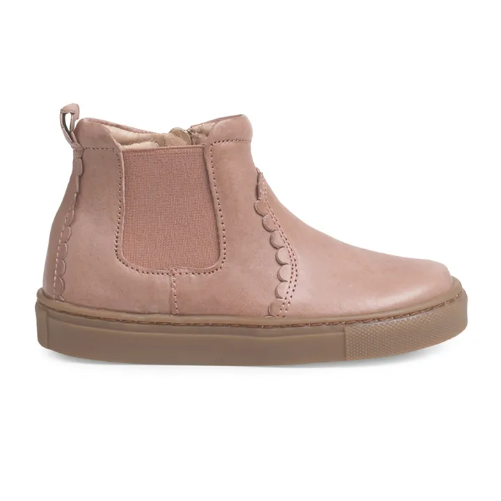 Petit Nord Chelsea Boots Scallop Zip | Vieux Rose