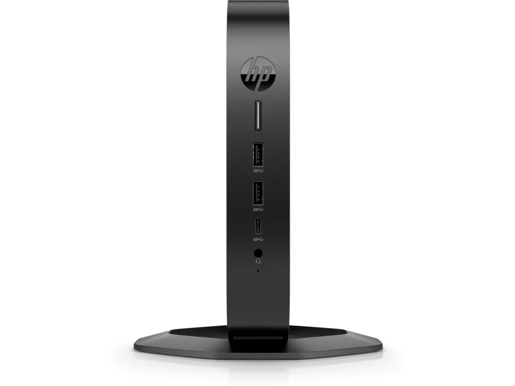 HP Elite t655 - Tynd klient - SFF 1 x Ryzen Embedded R2314 / op til 3.5 GHz - RAM 8 GB - flash 32 GB - eMMC - Radeon Graphics - Gigabit Ethernet, Bluetooth 5.2, IEEE 802.11ax (Wi-Fi 6) - HP ThinPro - skærm: ingen