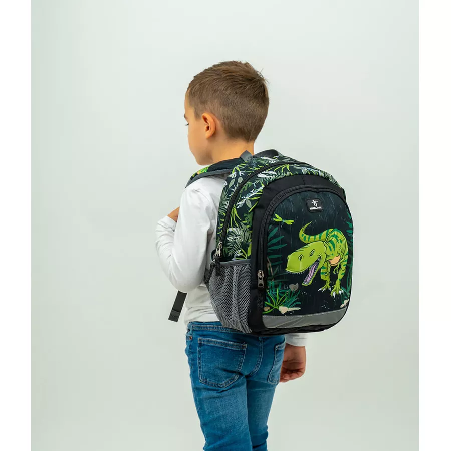 Belmil Kindergartenrucksack Kiddy Plus Kindergartenrucksack für 3-6 Jährige Kinder mit Brustgurt Dinosaurs