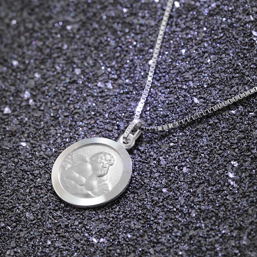 trendor Kinder-Halskette mit Schutzengel-Anhänger Silber 925 silver