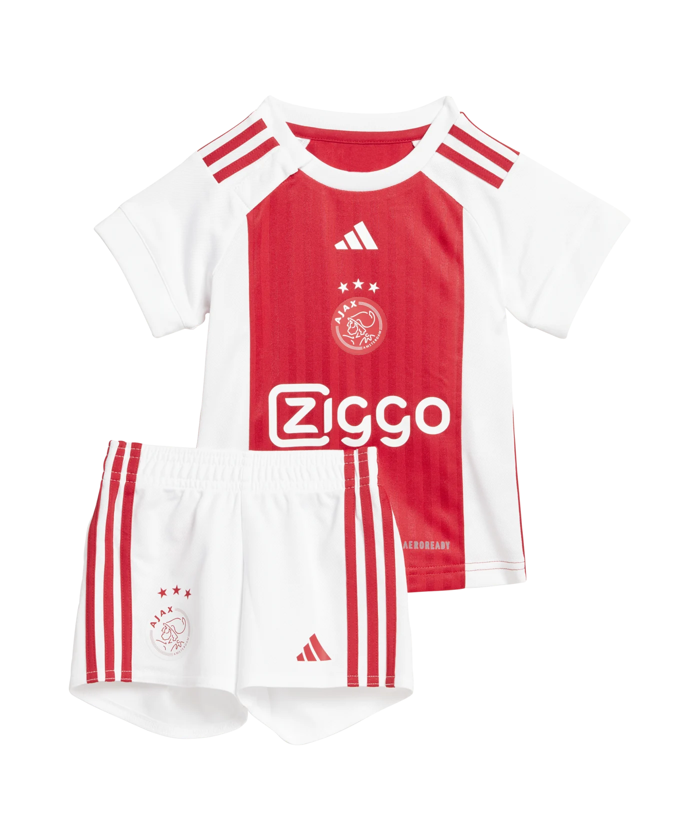 adidas Ajax Amsterdam Babykit Home 2023/2024 Weiss Rot