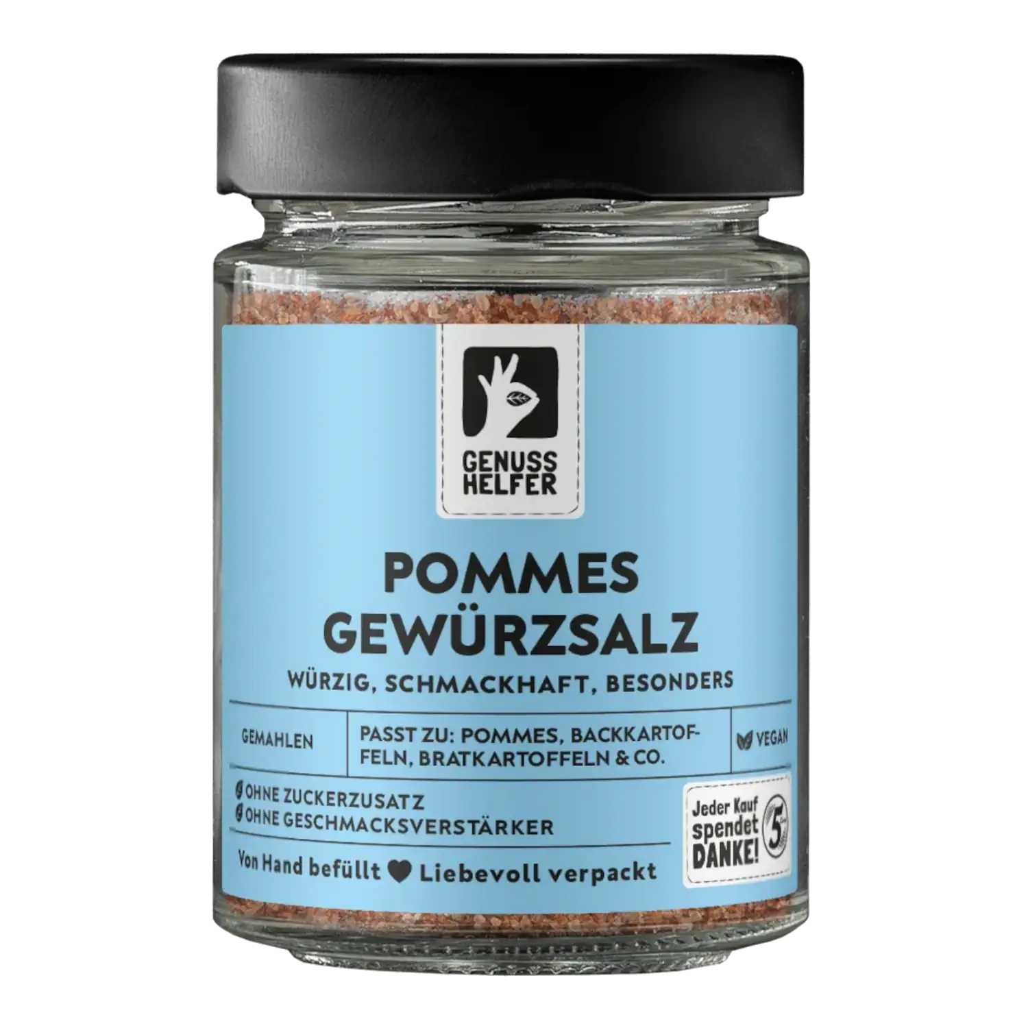Pommes Gewürzsalz, Salzen DaLuxe, im Glas