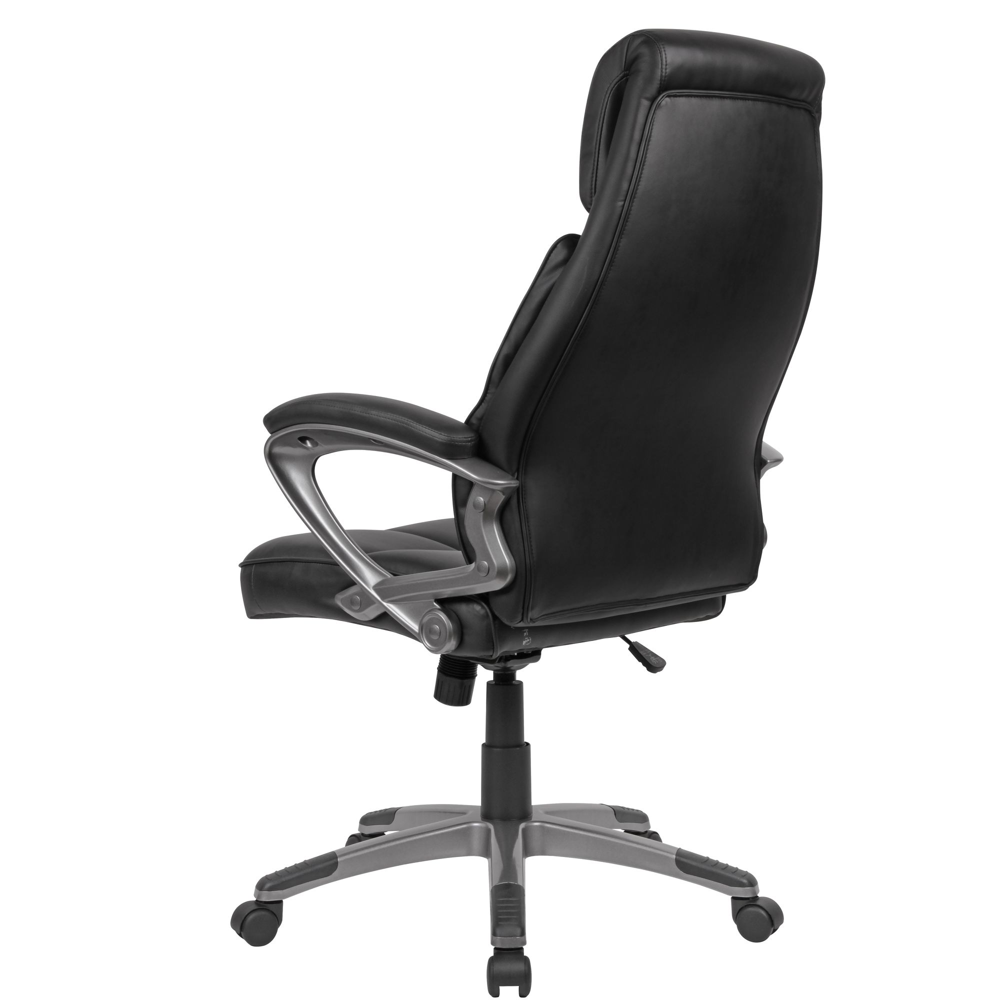 FineBuy Schreibtischstuhl Kunstleder Schwarz Büro Drehstuhl Bürosessel 120 kg
