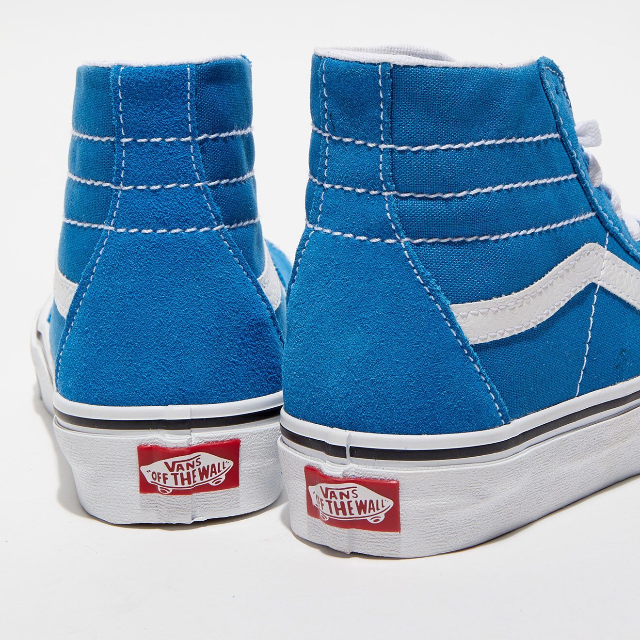Vans Baskets en Velours de Cuir & Toile SK8-Hi bleues