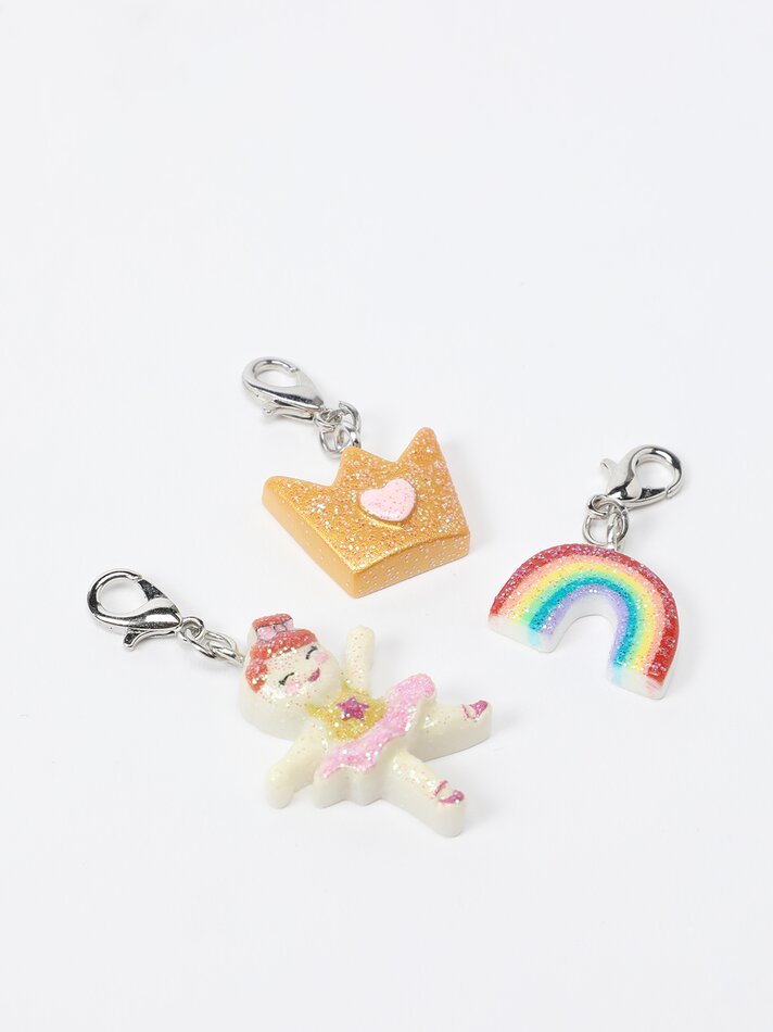 Conjunto de 3 pulseiras com pingentes - Variadas