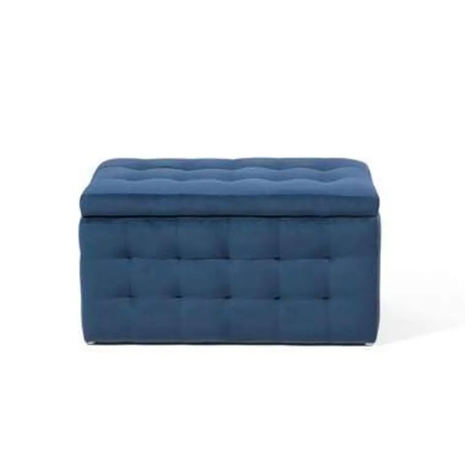 MICHIGAN - Ottomaan - Donkerblauw - Fluweel