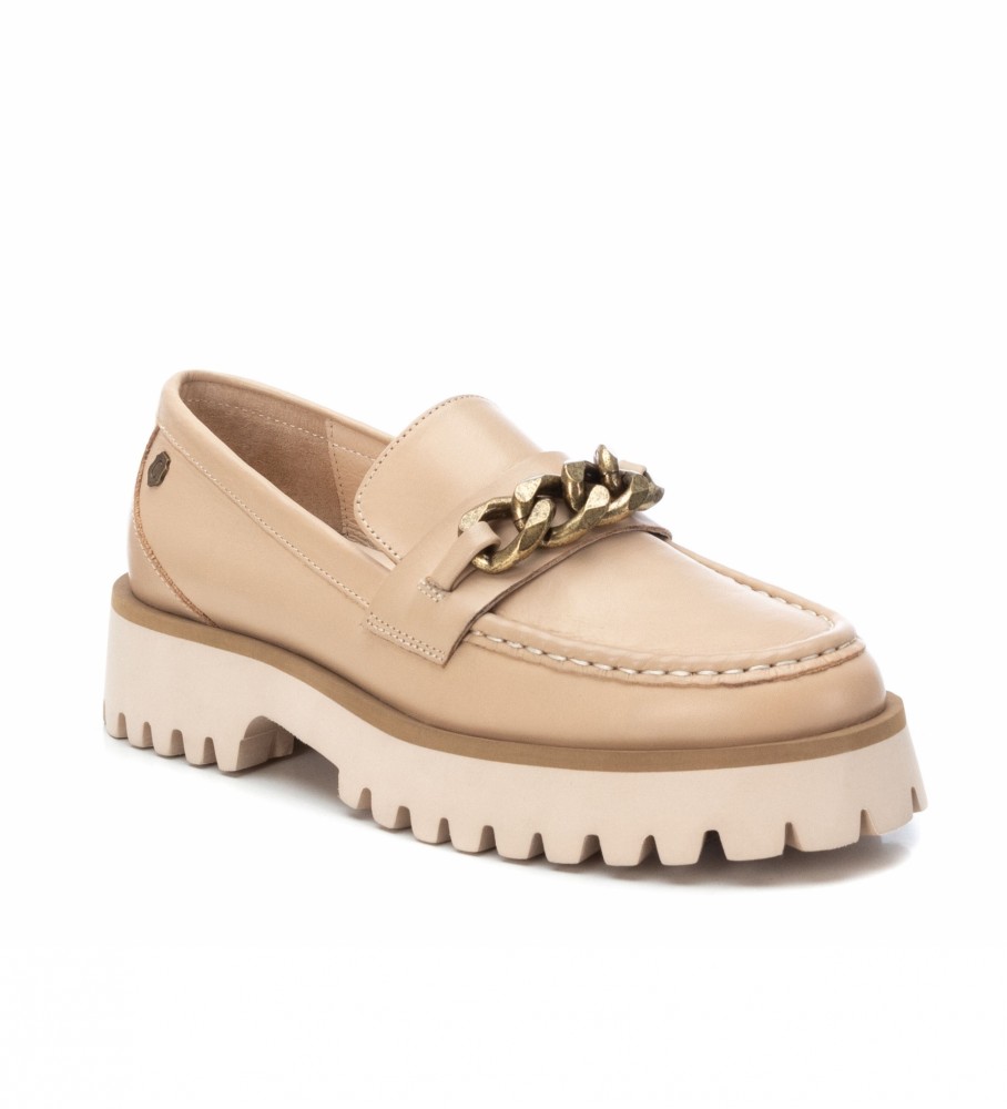 Sapatos de couro Carmela 160358 bege