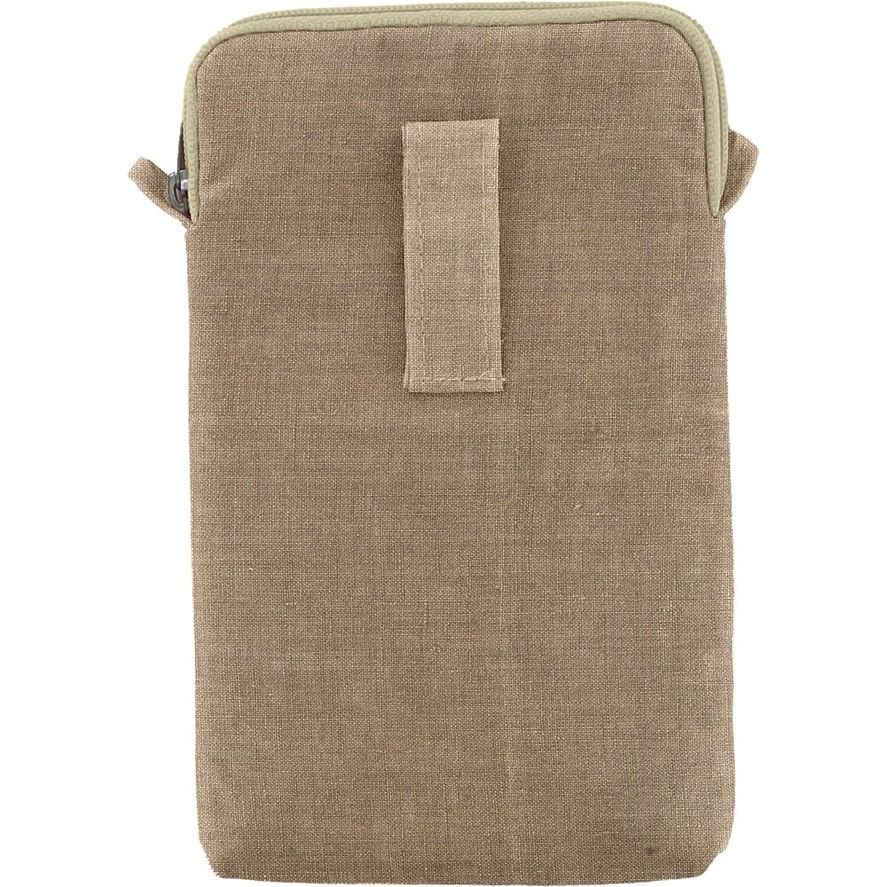 Pochette Téléphone Matelassée Lin Cuivré