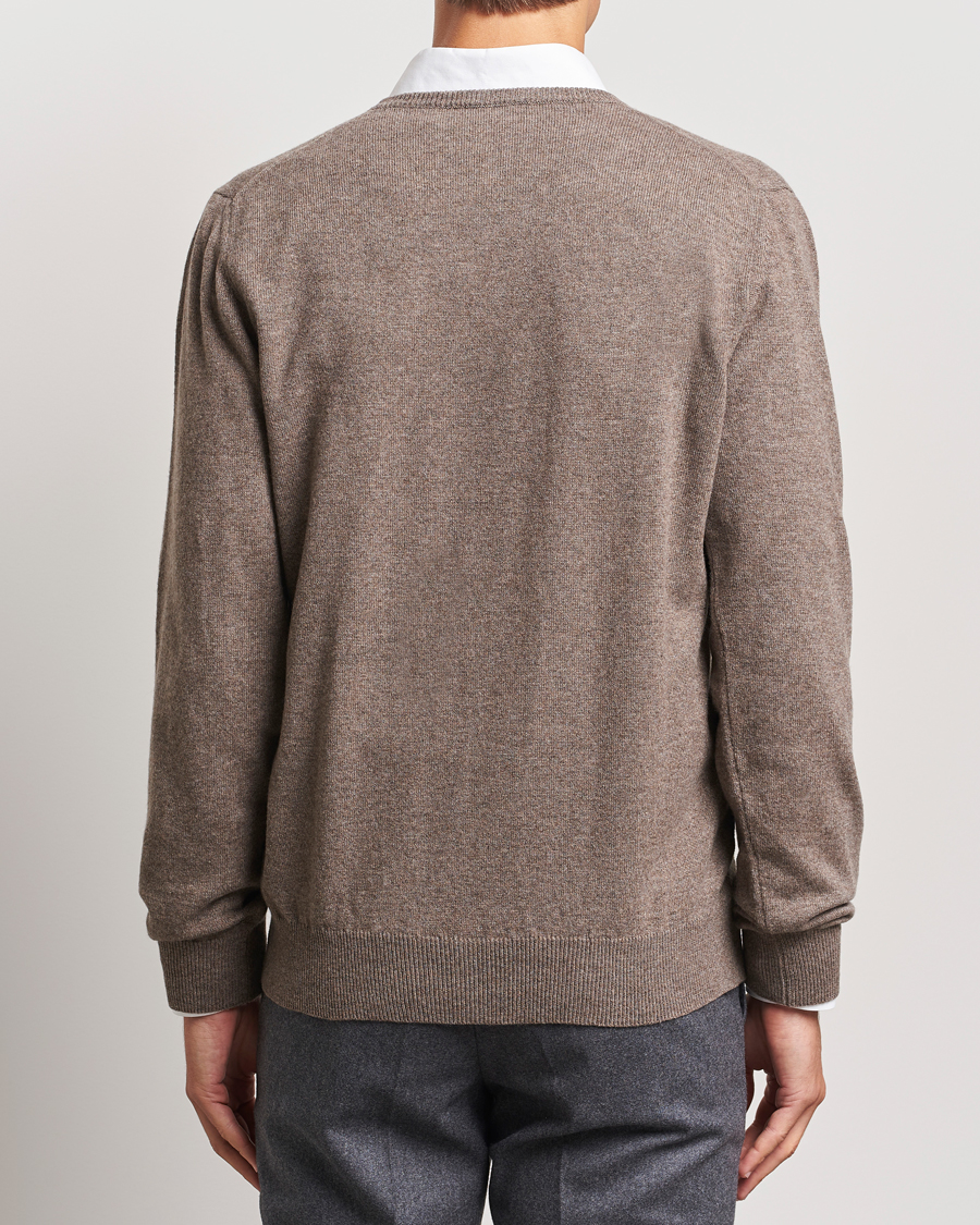Piacenza Cashmere Cashmere V Neck Sweater Brown