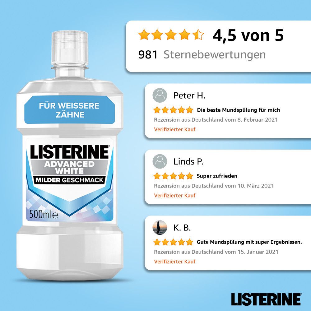 LISTERINE Advanced White Milder Geschmack