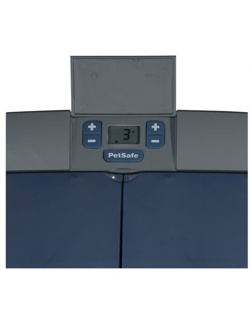 Petsafe Digitale Dubbele Voerbak - Hondenvoerbak - 6.5x30.1x22.5 cm Blauw Grijs