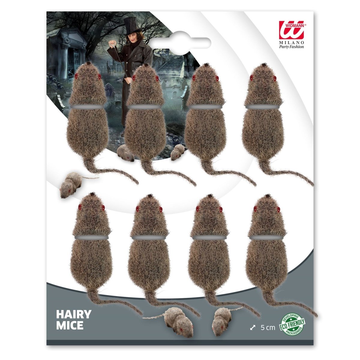 Halloween Nep Muis 5cm 8st