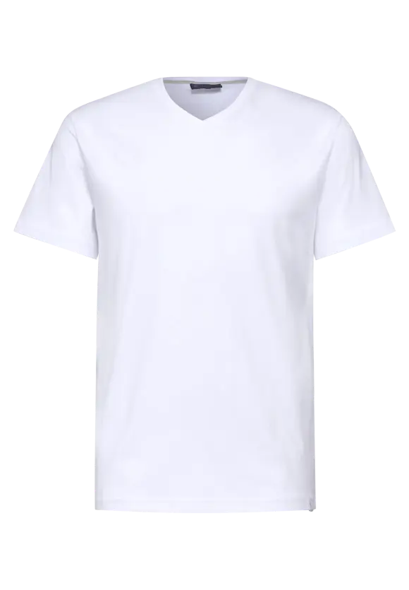 Basic V-Neck  T-Shirt - White
