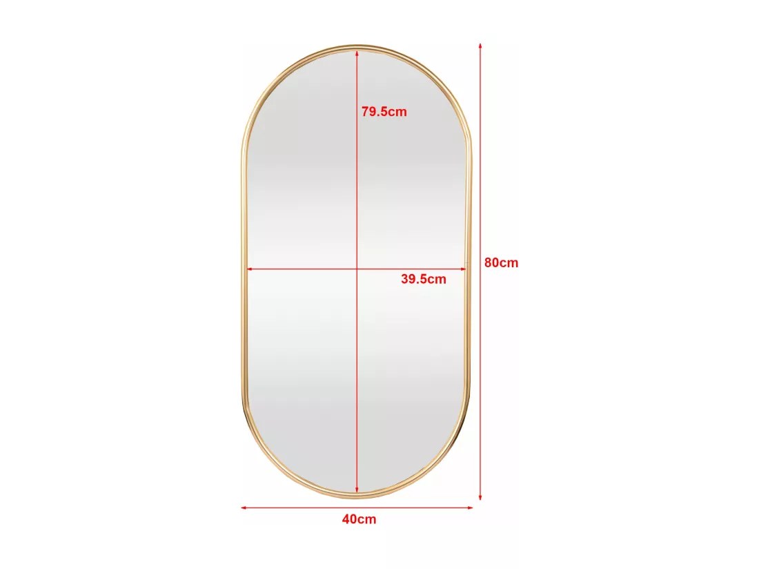 Miroir mural ovale 40 80 x 2.8 x 40 cm 03_0007955
