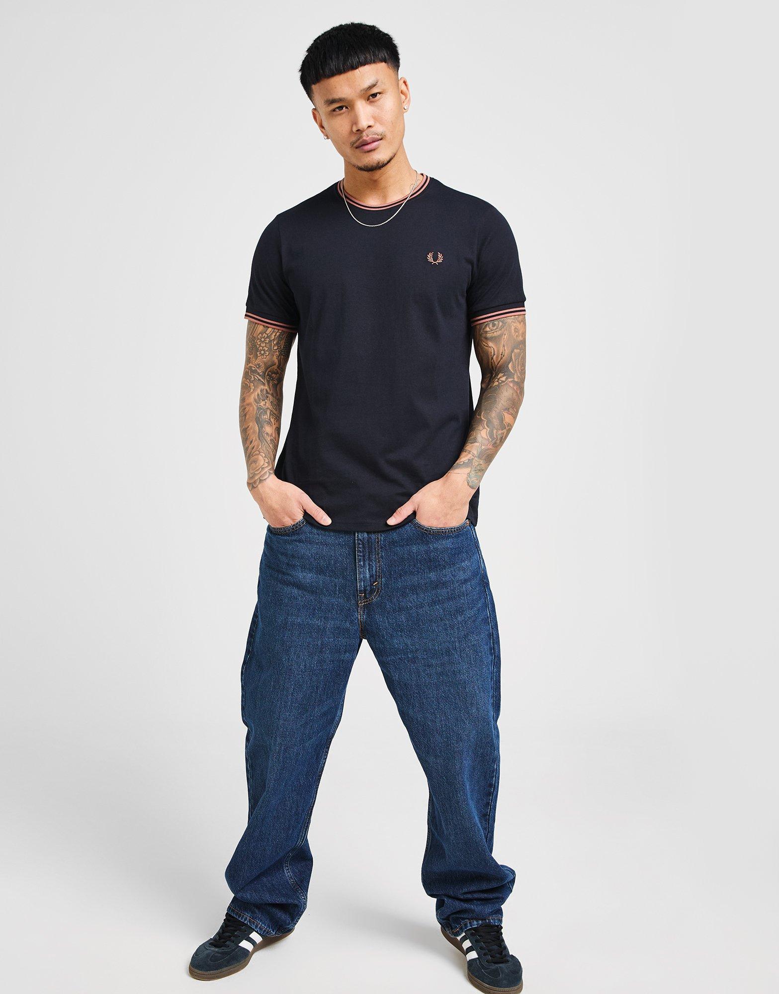 Fred Perry T-Shirt à Manches Courtes Twin Tipped Ringer Homme