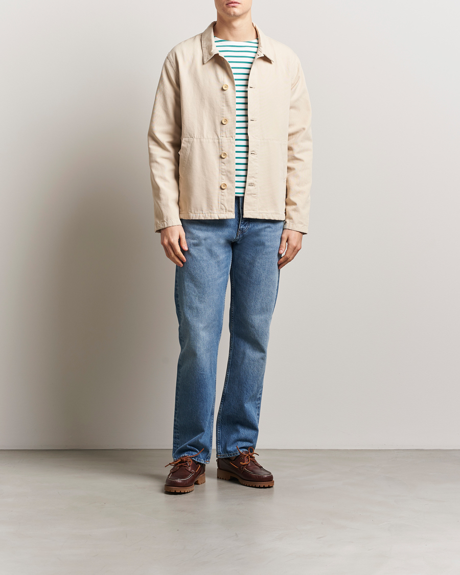 Armor-lux Veste Pecheur Heritage Overshirt  Oyster Clair