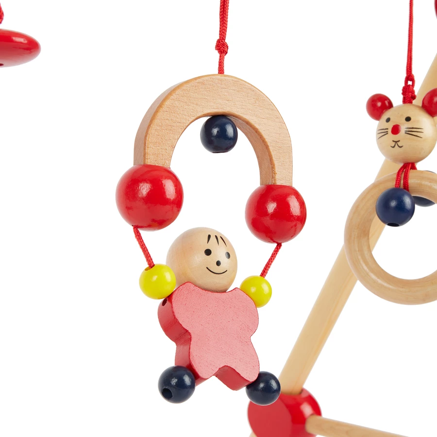 bieco Baby Holz-Gym mit Spielbogen, höhenverstellbar