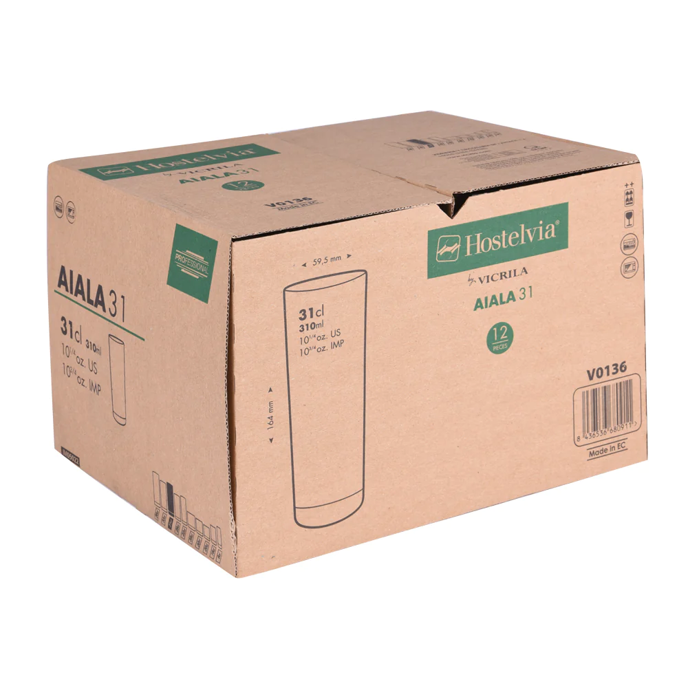 Boîte de 12 gobelets forme haute Aiala 33 cl Vicrila