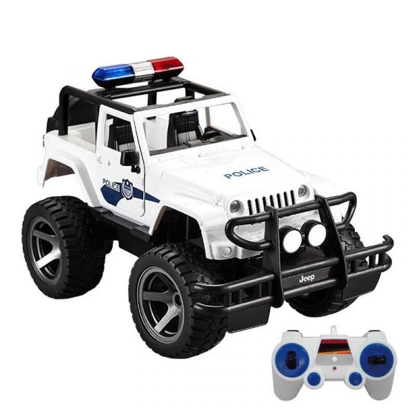 Double Eagle Toys Carro RC Telecomandado 1:12 Jeep Policia Branco