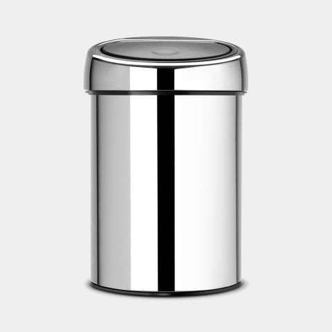 Touch Bin afvalemmer, 3 liter, kunststof binnenemmer - Brilliant Steel