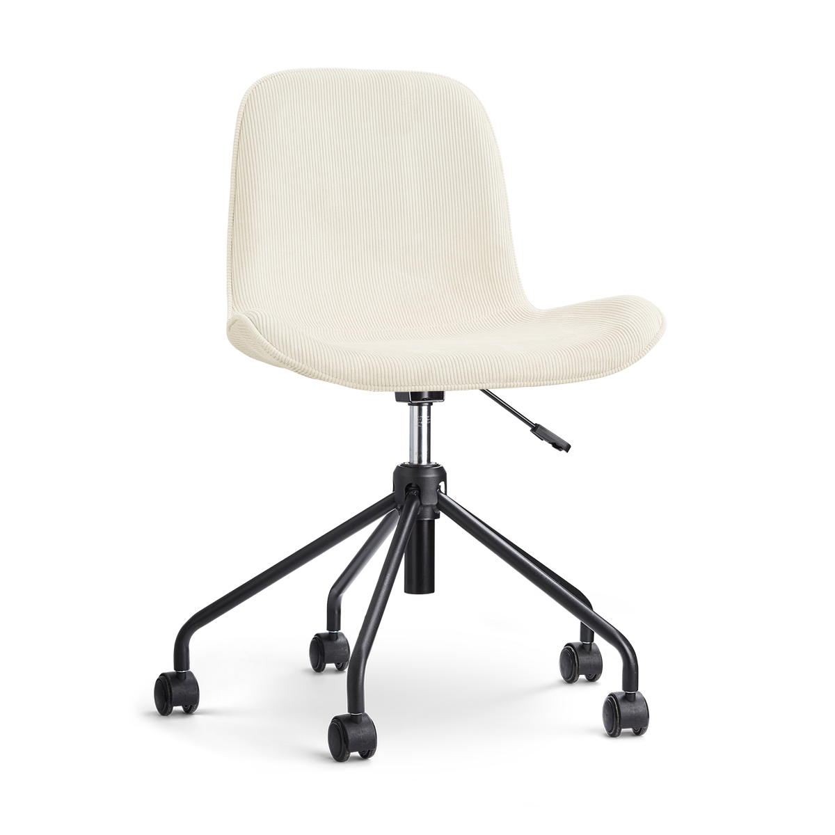 Bureaustoel Nout-Fé rib beige - zwart onderstel