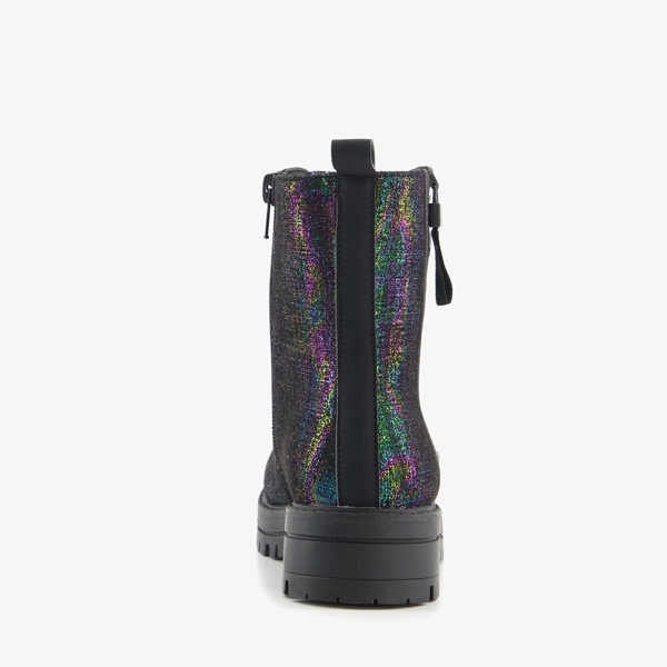 Blue Box meisjes veterboots met label zwart