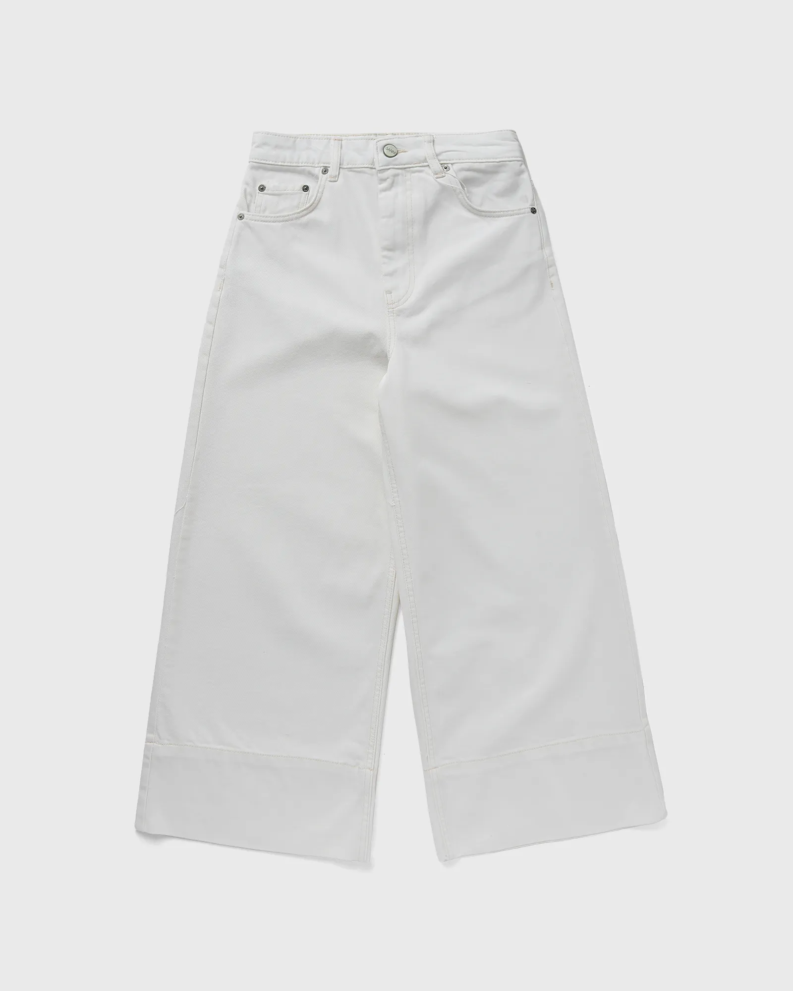 Ganni White Denim Cropped Jeans