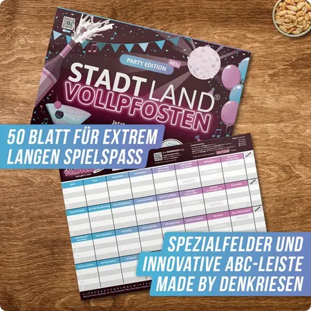 Denkriesen Stadt Land Vollpfosten - Party Edition 