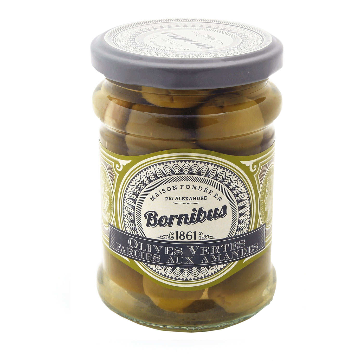 Olives vertes farcies aux amandes