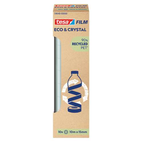 tesa® FILM ECO & CRYSTAL Klebefilm – 10 Rollen