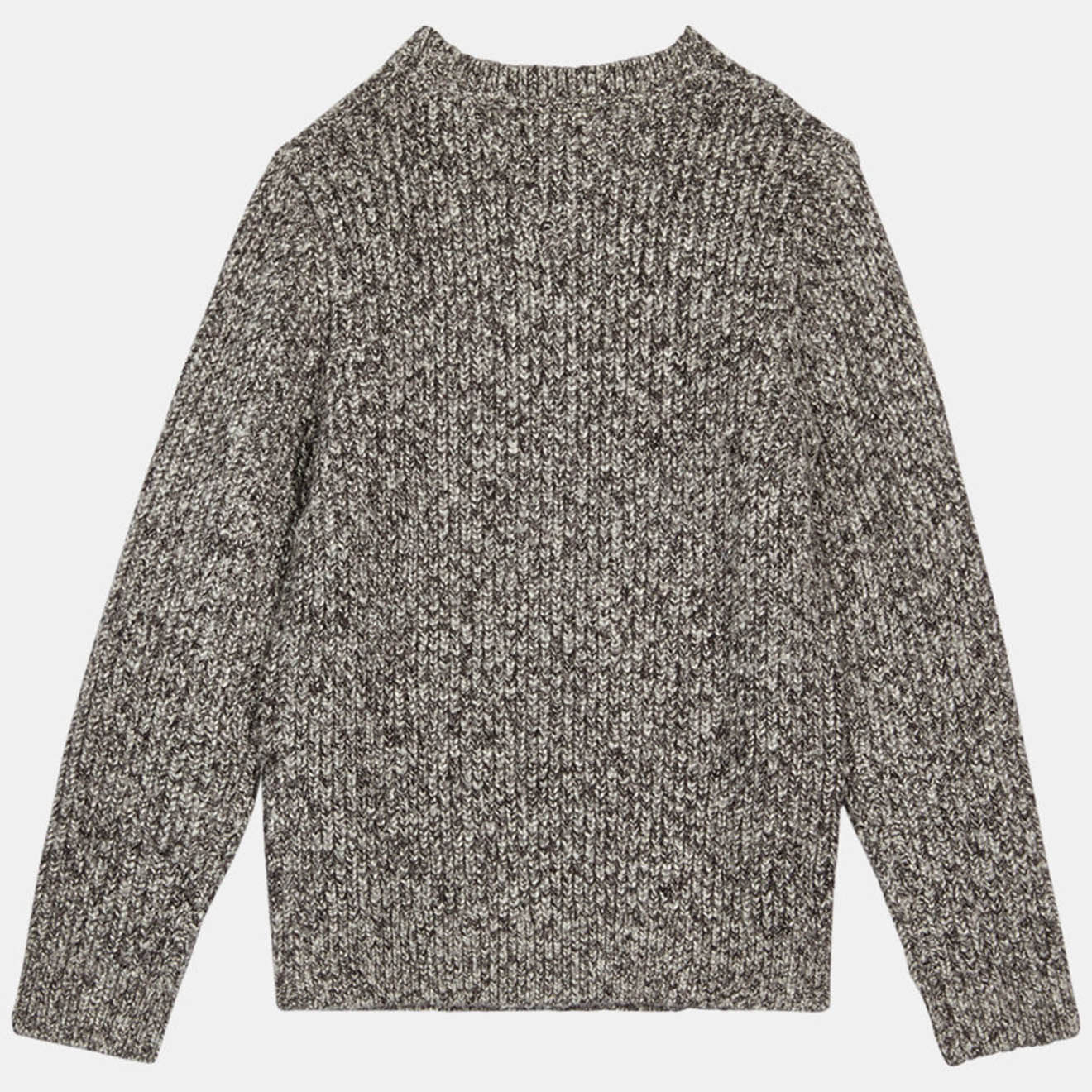 Tommy Hilfiger Pull en Maille de Coton mélangé à drapeau gris chiné