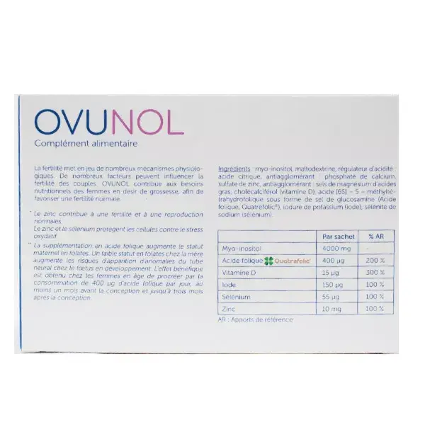 Ovunol Fertilidade e Concepção para Mulheres - Caixa para 1 Mês (30 sachês)