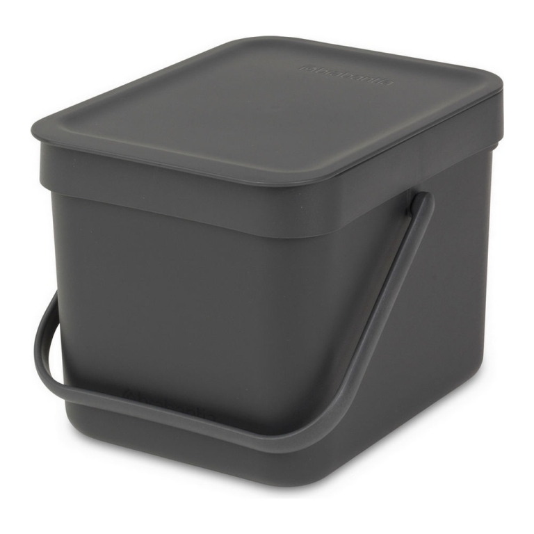Brabantia Afvalemmer Sort & Go 6 liter grijs