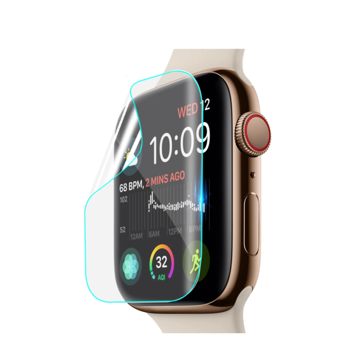 (3er Set) Apple Watch (44 mm) Vollbild Display Schutzfolie