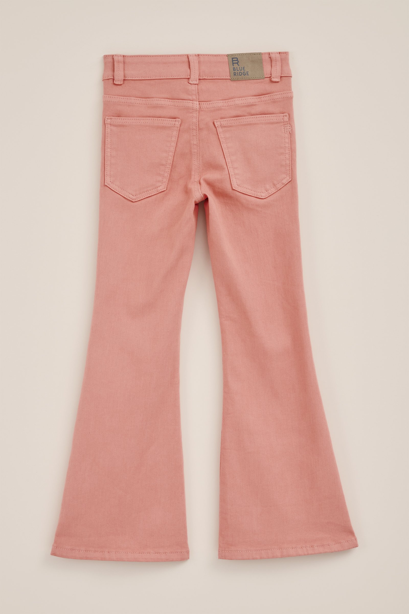 Meisjes wide leg jeans met stretch Blue Ridge Koraalroze