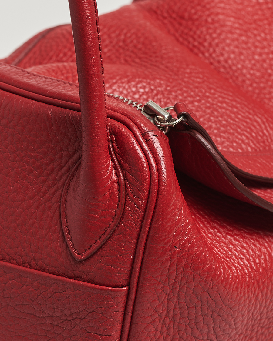 Hermès Pre-Owned Lindy 30 Bag Taurillon Clemence Leather Red