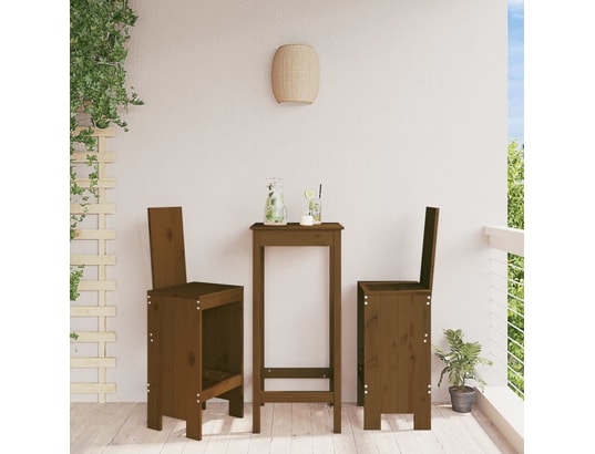 VIDAXL - Tabouret de bar Tabourets 2 pcs marron miel 40x42x120 cm bois massif de pin