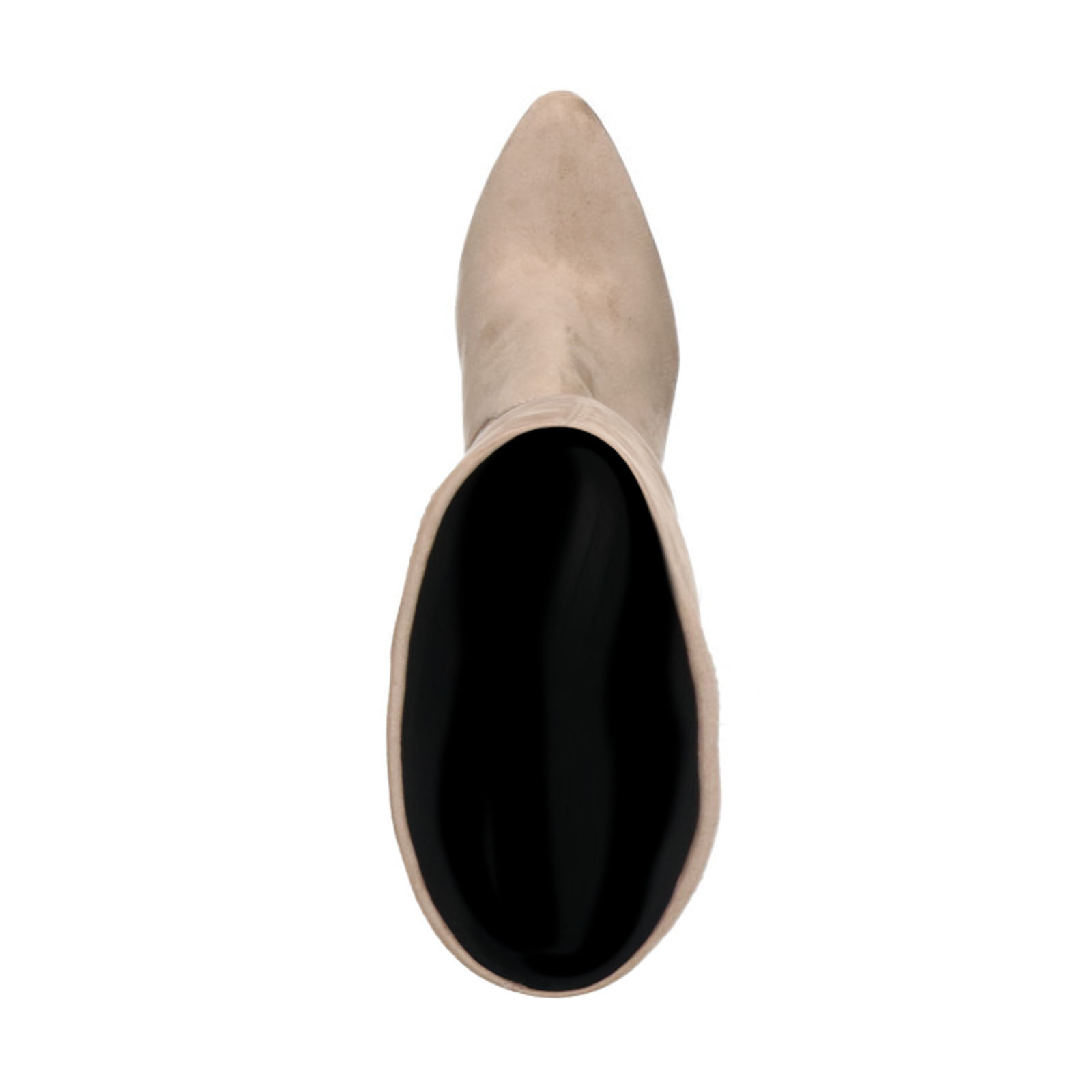 Beige stretch laarzen met hak