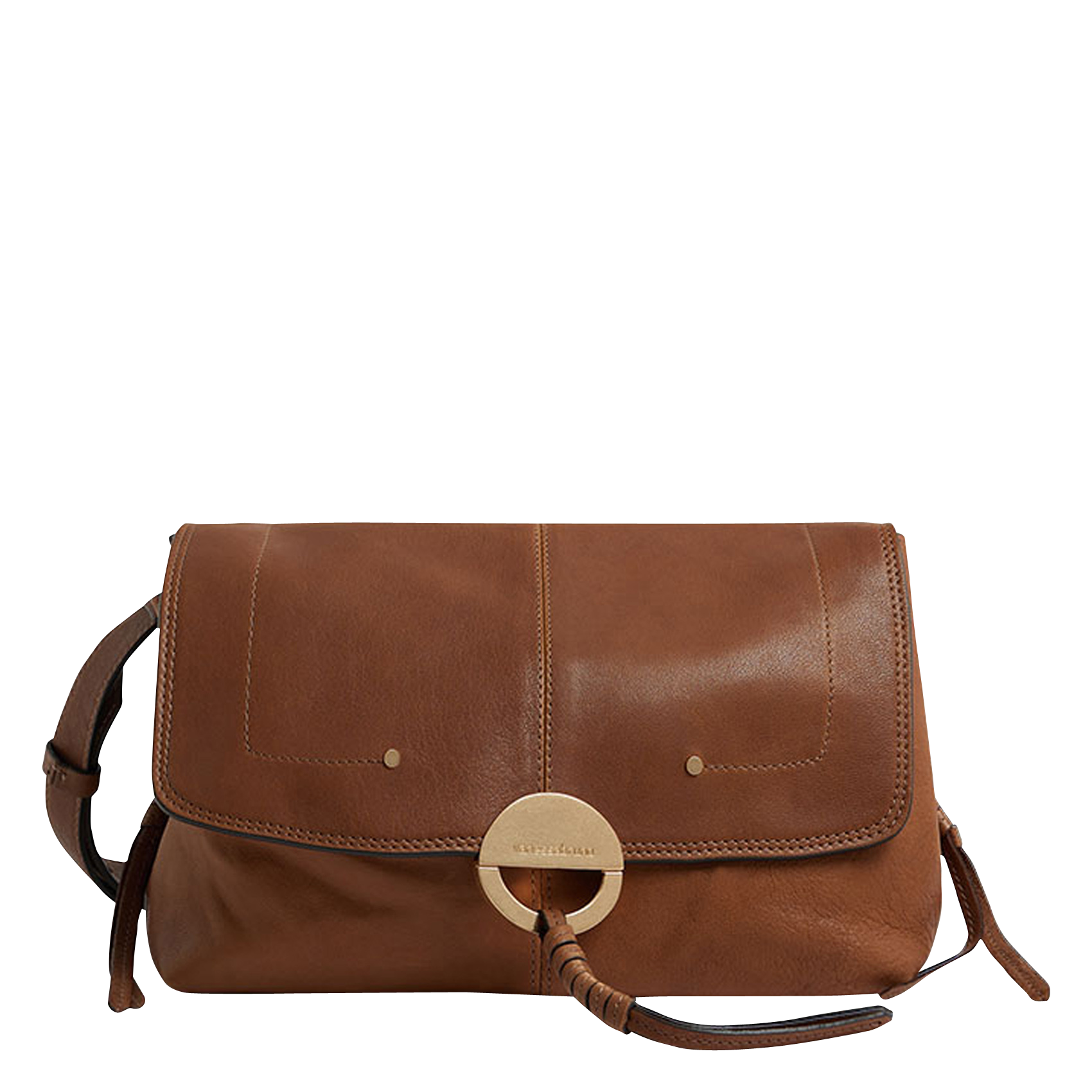 OTHILIA - Sac bandoulière en cuir souple| Marron