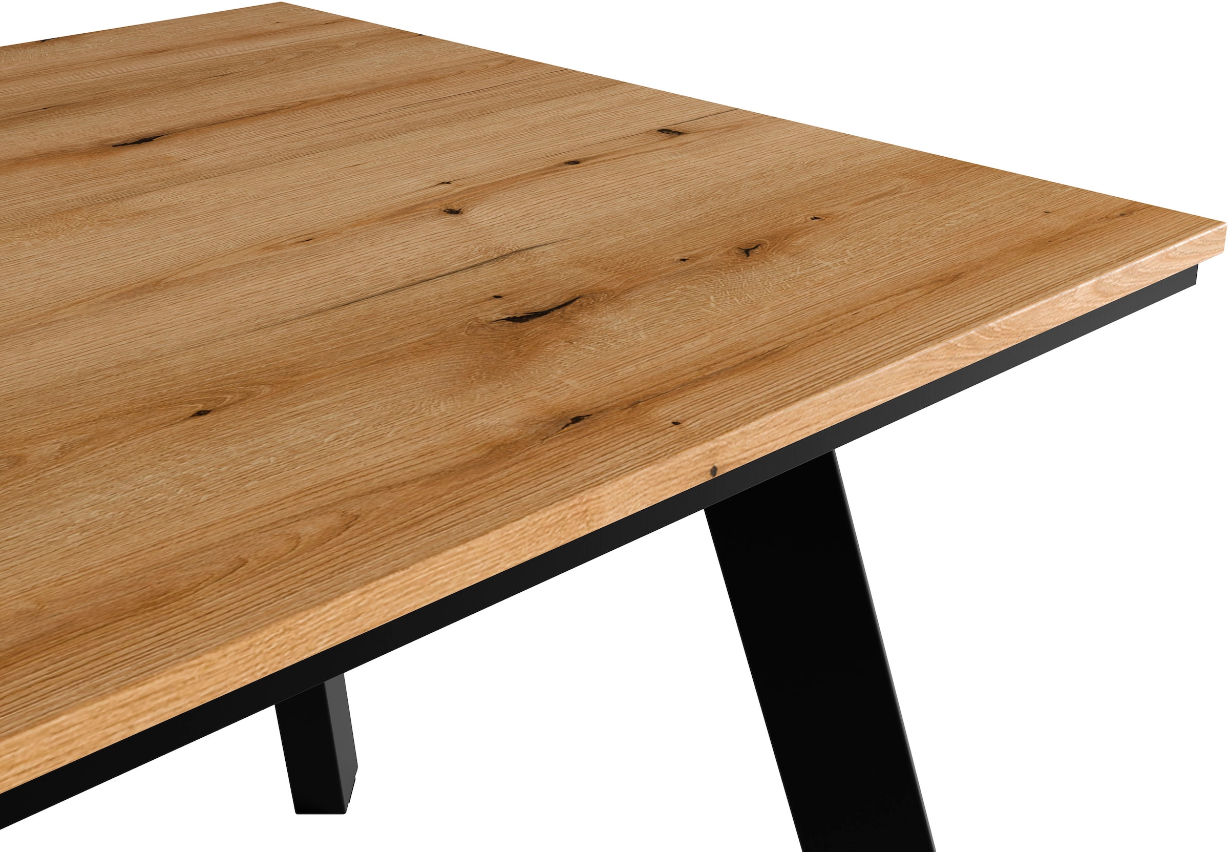 GOODproduct Essgruppe »Genf Tischgruppe, Esstisch plus 4 Stühle« Set, Otto's DAUERTIEFPREIS, 5 Stk. tlg. Küchentisch, 4 Stühle, moderne Tischplatte in eiche/schwarz