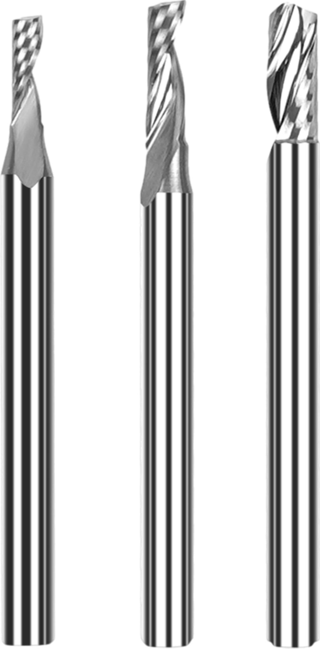 Twotrees  HRC55 3,175 mm Wolframstahl-Fräser Downcut 3er-Set    Fräser für Präzisionsarbeiten