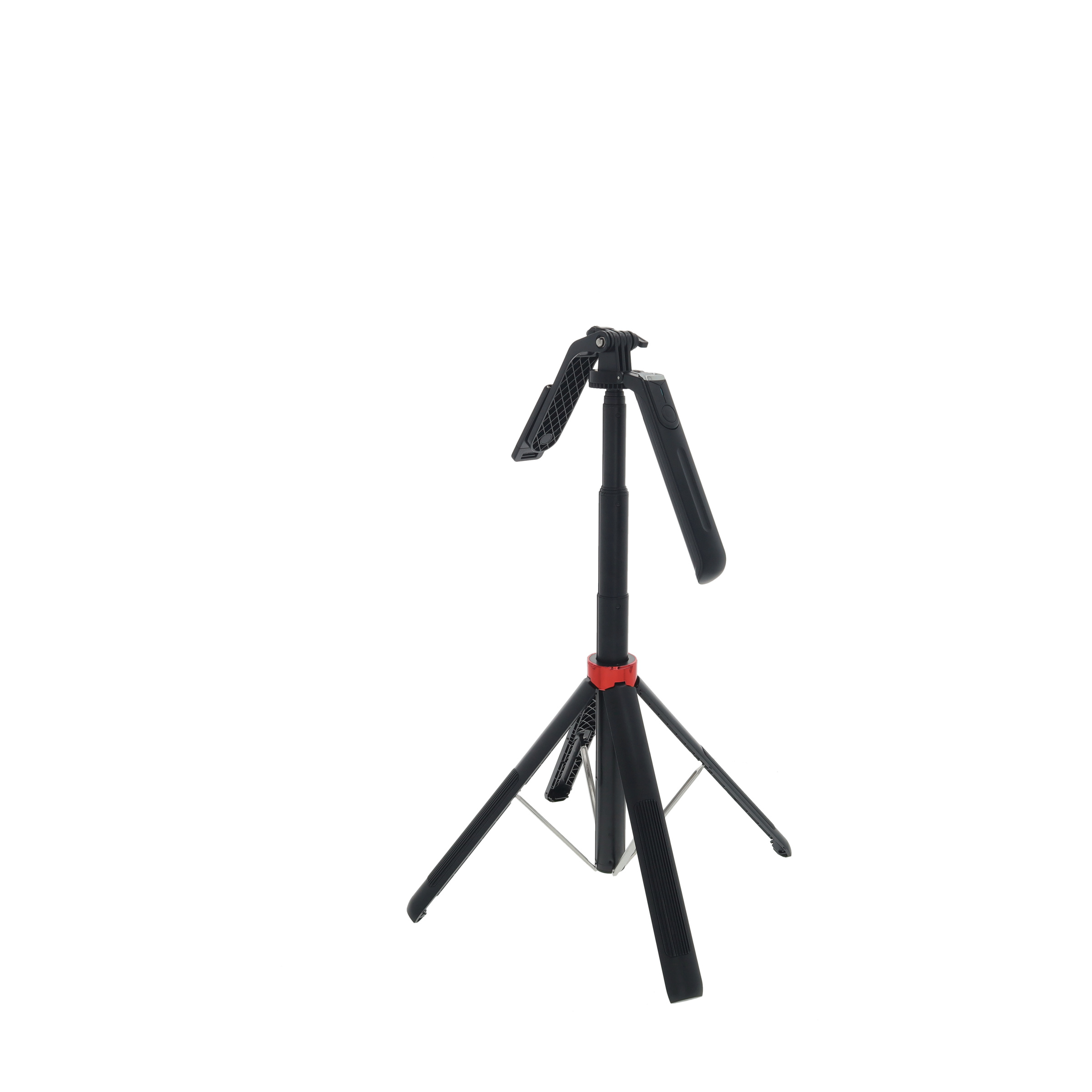 (180cm) Universal Bluetooth 5.2 Selfie Stick Tripod Vierbein Stativ Halterung mit LED Licht   Fernauslöser für Smartphone - Schwarz
